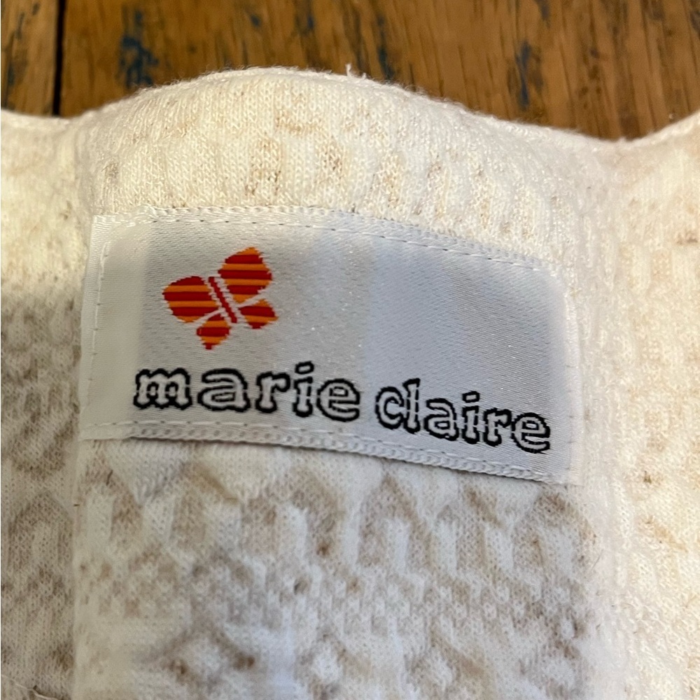 MARIE CLAIRE Cream Vintage Textured Cardigan Size M - Picture 3 of 11